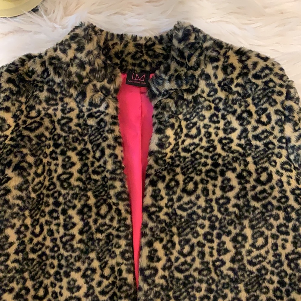 Furry Leopard Print Blazer/Jacket - image 2